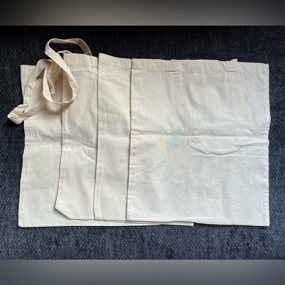 4 Cotton Muslin Shopping Totes • Set of 4 • Love Our Planet - Picture 2 of 2